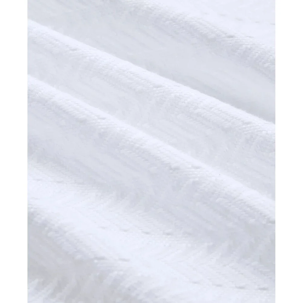 Hotel Collection 100% Egyptian Cotton Twin Size White Blanket - NEW